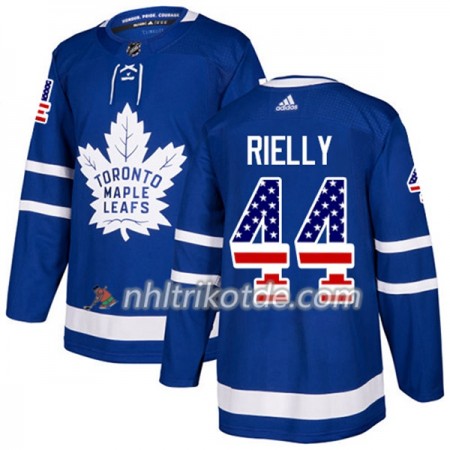 Toronto Maple Leafs Trikot Morgan Rielly 44 Adidas 2017-2018 Blau USA Flag Fashion Authentic - Herren